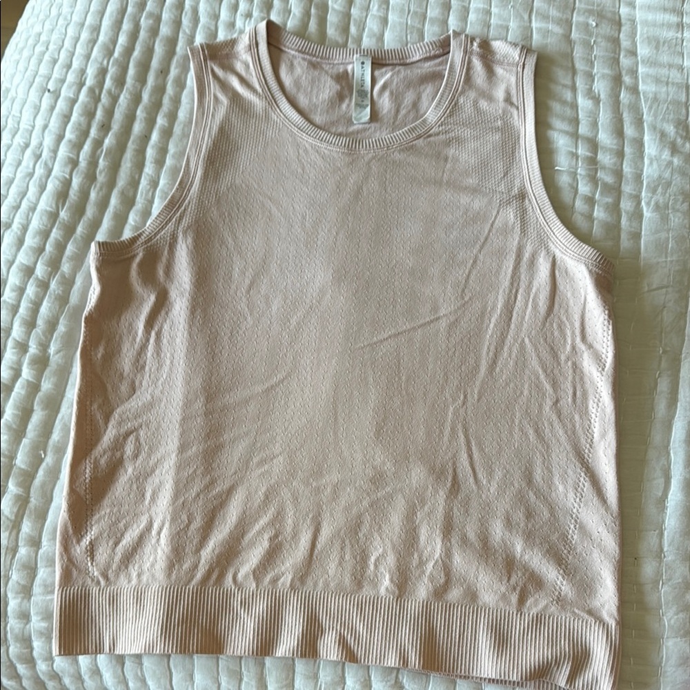 Athleta In Motion Tank - size Medium, pale nude peach pink